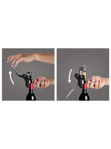 Vacu Vin Korkenzieher in Scbwarz - (B)20 x (H)15 x (T)4 cm