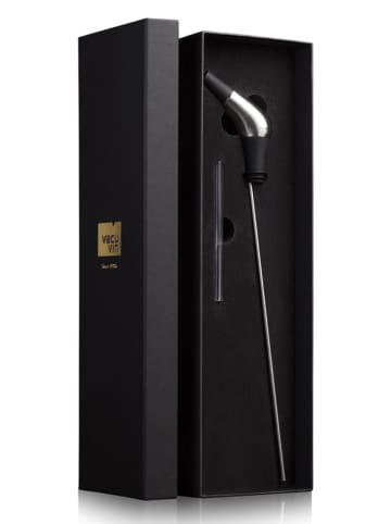 Vacu Vin Weinausgießer ''Slow'' in Silber/ Schwarz - (L)33 cm