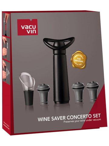 Vacu Vin 5-częściowy zestaw "Concerto" w kolorze czarnym