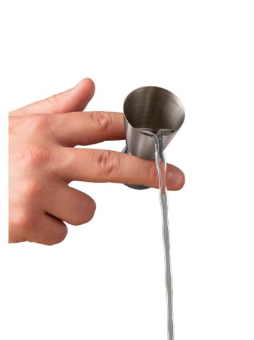 Vacu Vin 2-delige set: double jigger zilverkleurig - 30 ml