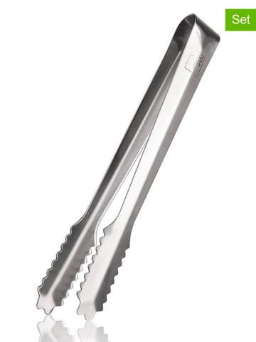 Vacu Vin 2er-Set: Eiszangen in Silber - (L)24 cm