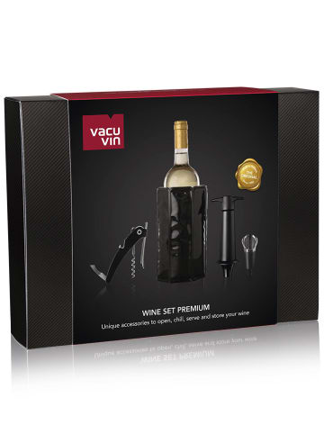 Vacu Vin 4tlg. Weinzubehör-Set ''Premium'' in Schwarz