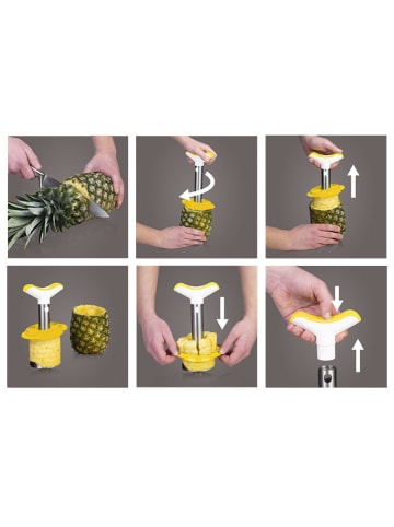 Vacu Vin Ananassnijder wit - (L)20,1 cm