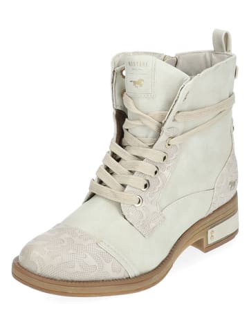 Mustang Enkellaarzen beige/grijs