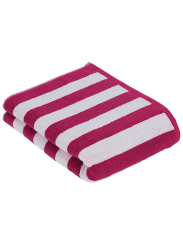 Vossen Badhanddoek "Calango" roze/wit