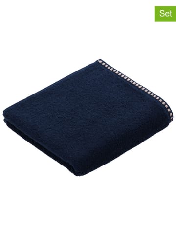 Vossen 3-delige set: washandjes "Isa" donkerblauw