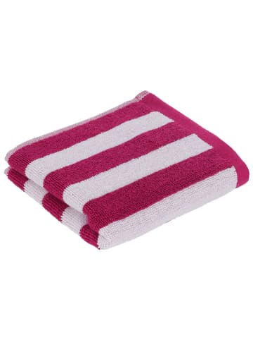 Vossen Gästehandtuch "Calango" in Pink/ Weiß