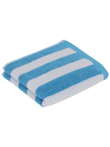 Vossen Gastendoek "Calango" turquoise/wit
