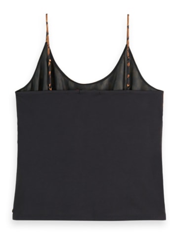 Scotch & Soda Top in Hellbraun/ Schwarz