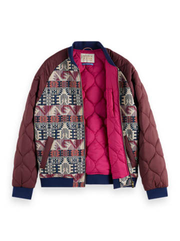 Scotch & Soda Blouson in Beere/ Blau