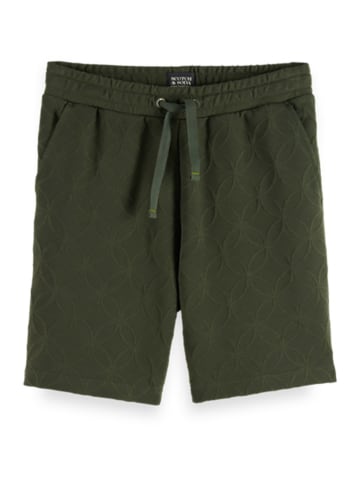 Scotch & Soda Szorty dresowe w kolorze ciemnozielonym