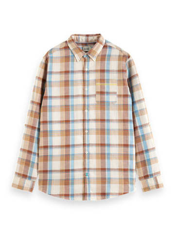 Scotch & Soda Blouse lichtbruin/lichtblauw/crème