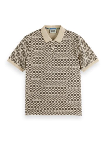 Scotch & Soda Poloshirt in Beige/ Schwarz