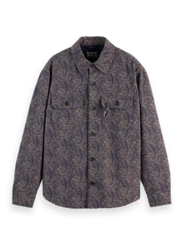 Scotch & Soda Kurtka koszulowa w kolorze granatowo-beżowym