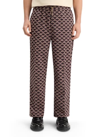Scotch & Soda Spodnie dresowe w kolorze bordowo-jasnoróżowym