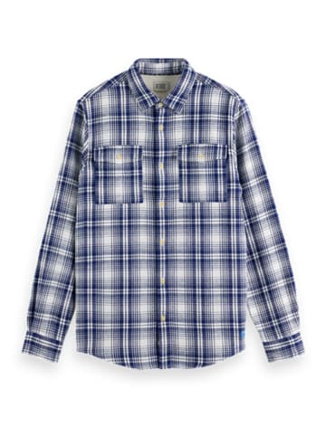 Scotch & Soda Blouse donkerblauw/wit
