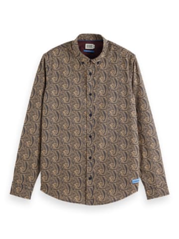 Scotch & Soda Koszula w kolorze granatowo-beżowym