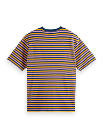 Scotch & Soda Koszulka w kolorze jasnoróżowo-granatowo-żółtym