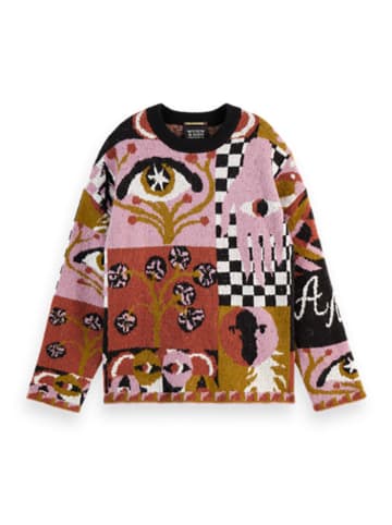 Scotch & Soda Pullover in Rosa/ Braun
