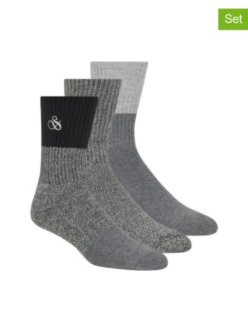 Scotch & Soda Skarpety (3 pary) w kolorze szarym