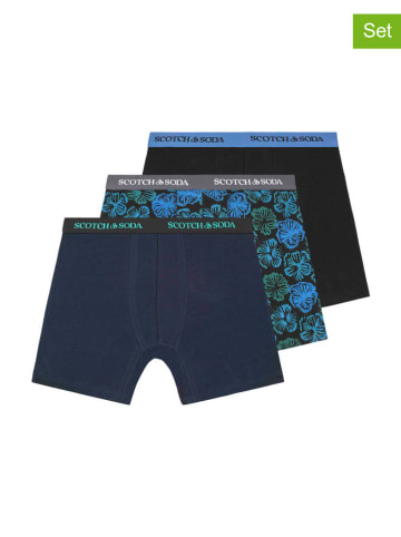 Scotch & Soda 3-delige set: boxershorts donkerblauw/zwart