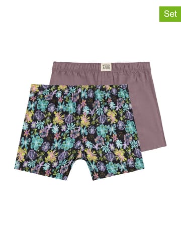 Scotch & Soda 2er-Set: Boxershorts in Schwarz/ Altrosa
