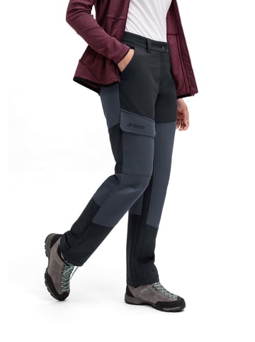 Maier Sports Softshellhose "Fleeceflex" in Schwarz/ Dunkelblau