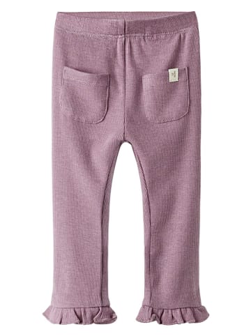 Lil Atelier Legginsy "Darla" w kolorze fioletowym