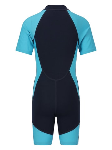 Zigzag Badeoverall in Hellblau/ Dunkelblau