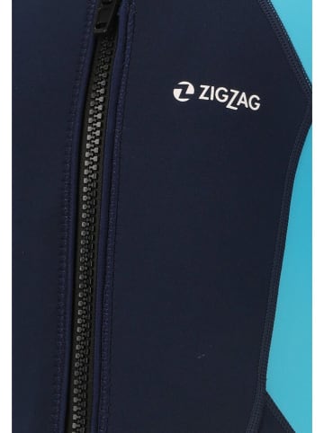 Zigzag Badeoverall in Hellblau/ Dunkelblau
