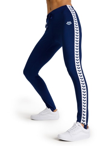 Arena Trainingsleggings "Caroline" in Dunkelblau/ Weiß