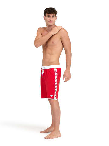 Arena Badeshorts in Rot/ Weiß