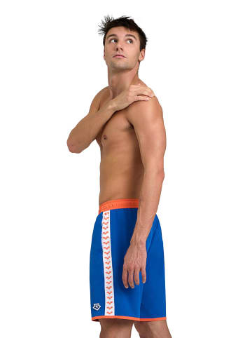Arena Badeshorts in Blau/ Orange