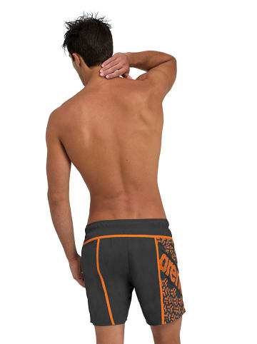 Arena Badeshorts in Anthrazit/ Orange
