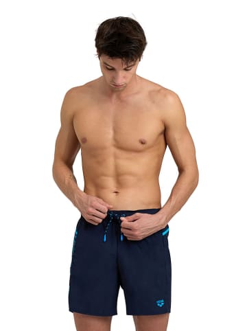 Arena Badeshorts in Dunkelblau/ Türkis
