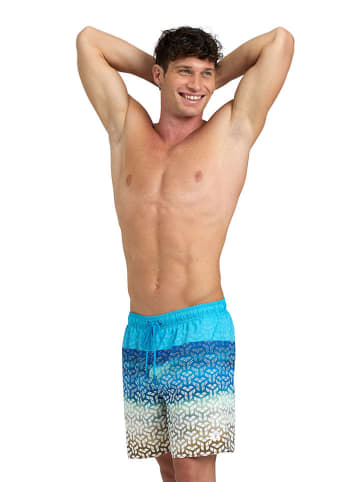 Arena Badeshorts in Türkis/ Braun