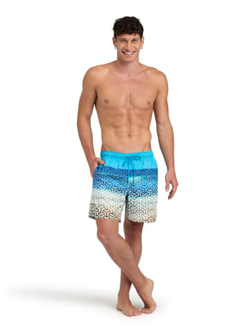 Arena Badeshorts in Türkis/ Braun