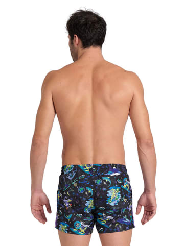 Arena Badeshorts in Schwarz/ Lila