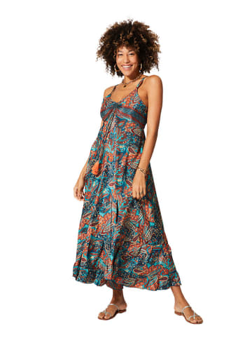Aller Simplement Jurk blauw/oranje