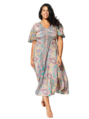 Aller Simplement Kleid in Hellblau/ Bunt