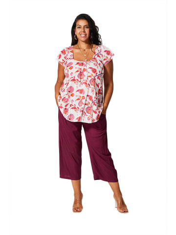 Aller Simplement Bluse in Weiß/ Pink