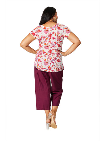 Aller Simplement Bluse in Weiß/ Pink