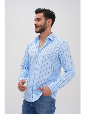 Basics & More Koszula - Regular fit - w kolorze błękitnym