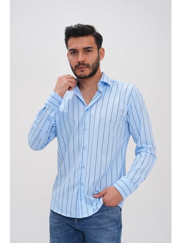 Basics & More Koszula - Regular fit - w kolorze błękitnym