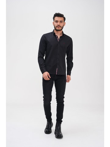 Basics & More Koszula - Regular fit - w kolorze czarnym