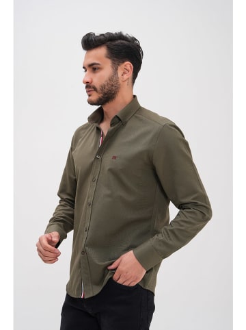 Basics & More Koszula - Regular fit - w kolorze khaki