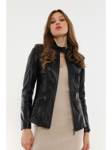 Basics & More Lederjacke in Schwarz