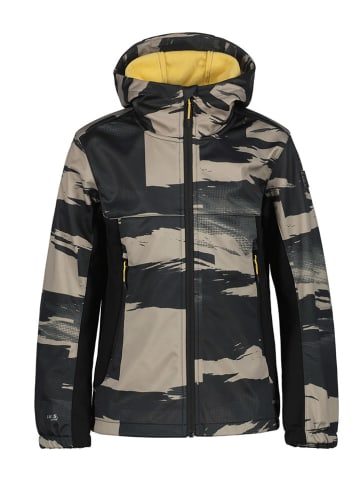 Icepeak Kurtka softshellowa "Kingwood" w kolorze czarno-szarobrązowym