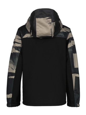 Icepeak Kurtka softshellowa "Kingwood" w kolorze czarno-szarobrązowym
