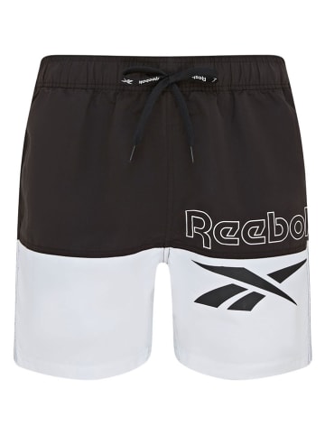 Reebok Badeshorts "Rory" in Schwarz/ Weiß
